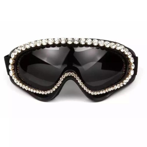 Unbranded Accessories - Glitzy Queen Oversized Biker Goggles